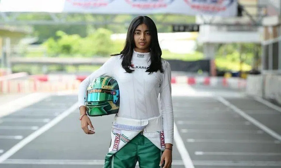 Kareen Kaur, one of the few female karters here, has shown promise at local and regional championships.