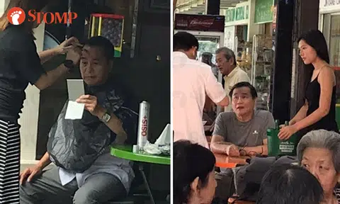 Lau Lup spots another celebrity: Veteran actor Richard Low seen filming at Hougang coffee shop