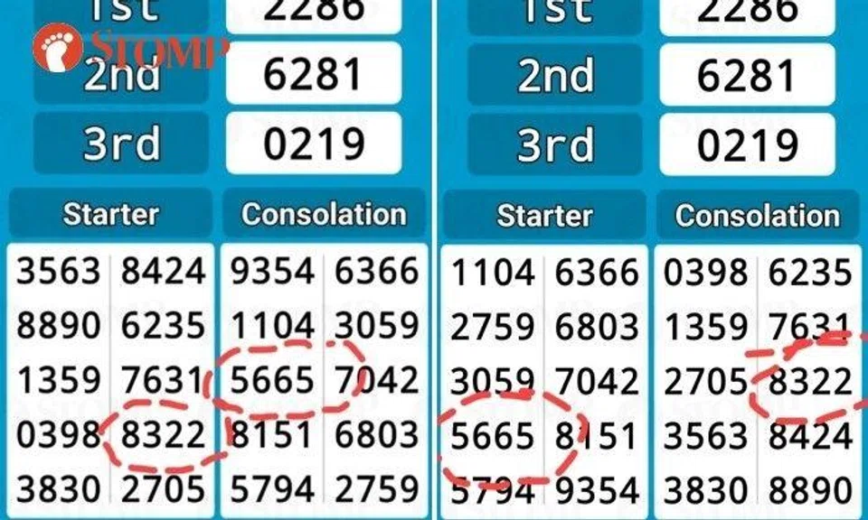 The 4D results apparently changed in the course of 30 minutes on Sept 29.