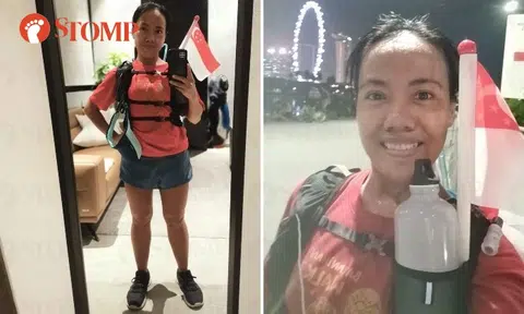 'This is for you, Singapura': Filipino helper runs 57km to celebrate Singapore's 57th birthday