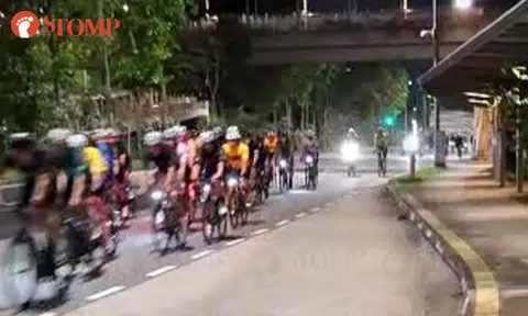 large group of cyclists west coast highway