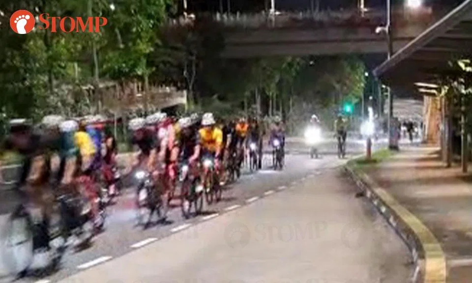 large group of cyclists west coast highway