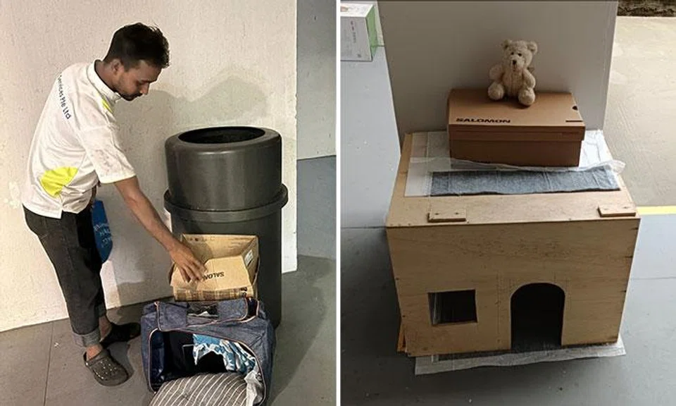 makeshift cat homes in bukit batok