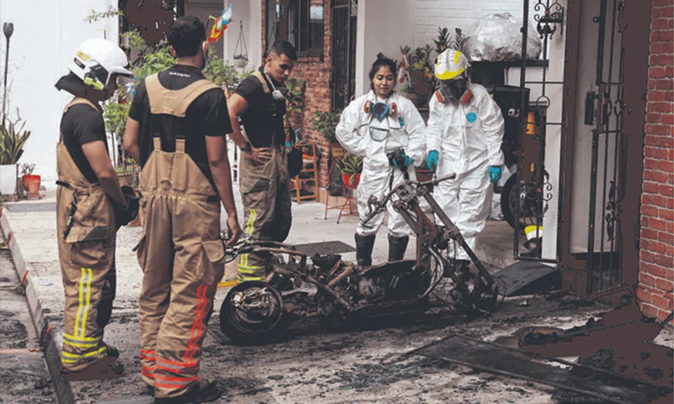 The charred remains of the PMD were recovered from the debris.