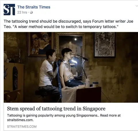 Tattoos scar your bodies and should be discouraged, says forum writer 