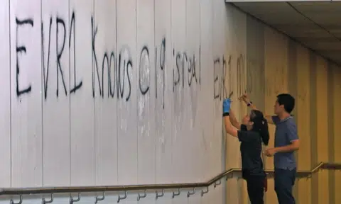 LTA makes police report after graffiti found in underpass to Kent Ridge MRT station near NUH