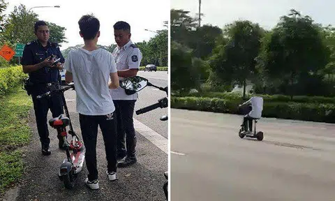 E-scooter rider speeds his way from hero to zero after getting caught by LTA and TP on PIE