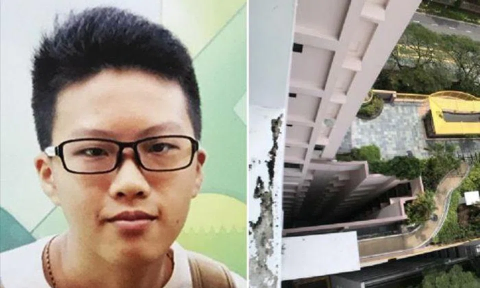 The 16-year-old boy (left) had reportedly fell to his death after playing a game of hide-and-seek. PHOTO: SHIN MIN DAILY NEWS