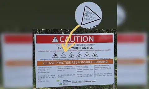 Beware of ghosts at cemetery? NEA says warning signs have been tampered with