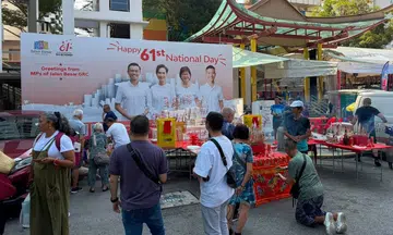 seventh month offerings National Day banner Jalan Besar MPs
