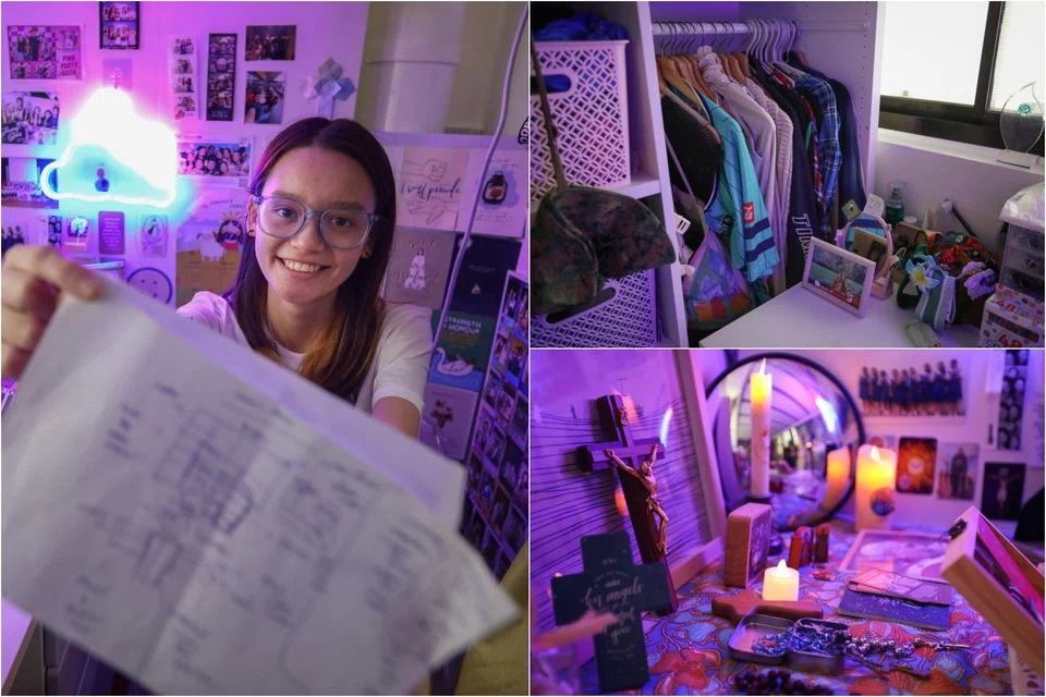 Ms Shelley had to get creative to transform the space, which is roughly 39 sq ft in size, into a functional bedroom. 