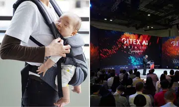A woman was reportedly turned away from a trade show held at Marina Bay Sands on April 9 as she brought along her nine-month-old baby in a carrier.