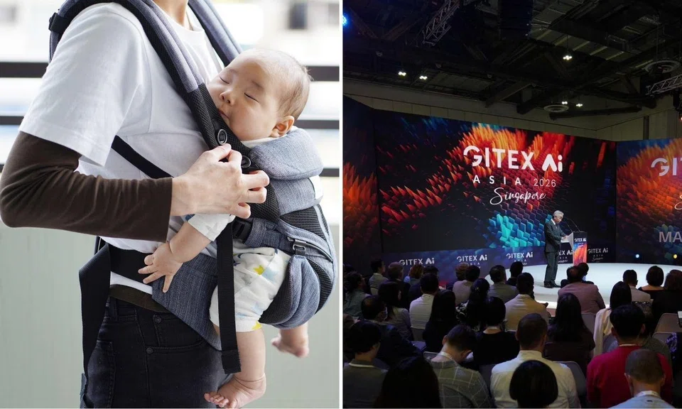 A woman was reportedly turned away from a trade show held at Marina Bay Sands on April 9 as she brought along her nine-month-old baby in a carrier.