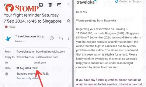 Traveloka doesn't inform woman returning to S'pore of cancelled flight, she finds out only at airport