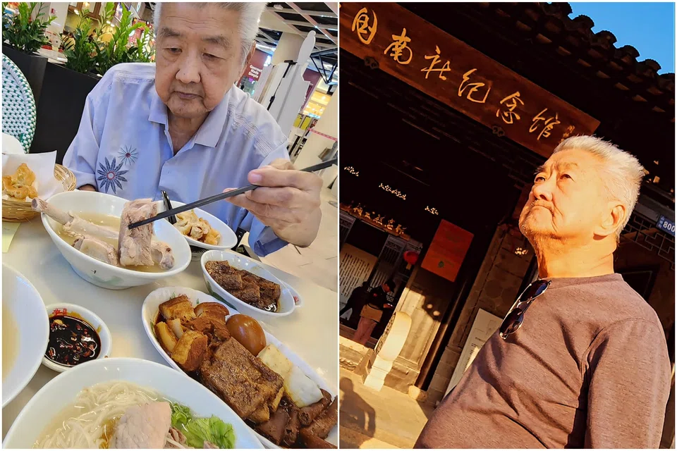 Mr Tan could be seen going out for meals, overseas trips and meeting friends and family in the posts.