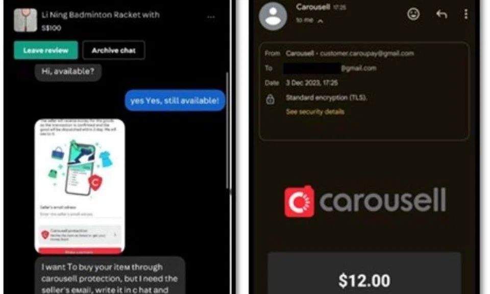 At least 132 Facebook and Carousell sellers lost more than $300,000 to fake buyers this month