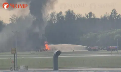 seletar airport fire drill
