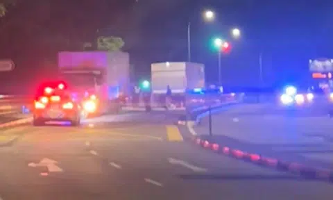 Videos of the aftermath circulating online show a police presence with several heavy vehicles stopped at the scene.