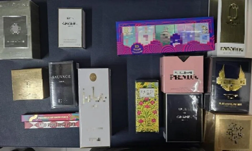 An array of goods allegedly stolen by the man.