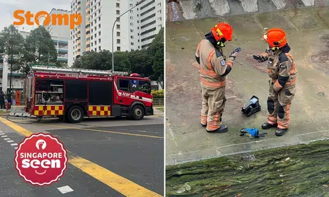 Battery pack fire at Jurong canal
