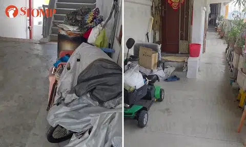 Yishun corridor used as storage space for furniture, junk and PMD 'for many years'