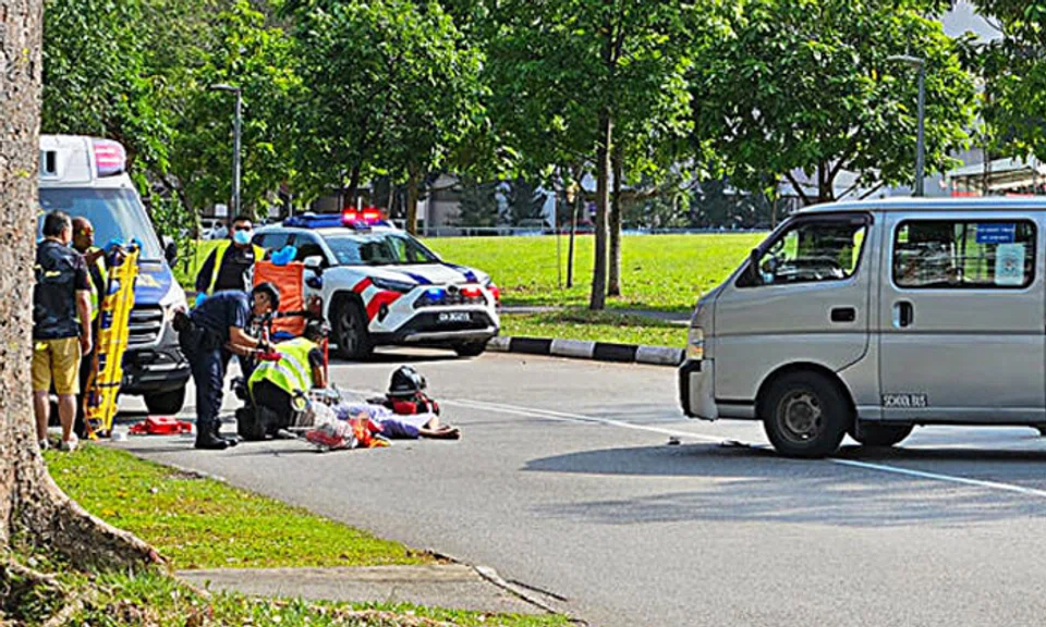 63-year-old woman hit by van while crossing road in Jurong, yet to ...