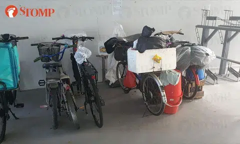 Hougang resident concerned over bicycle bay turning into 'storage place'