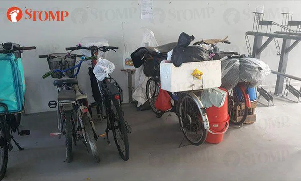 Hougang resident concerned over bicycle bay turning into 'storage place'