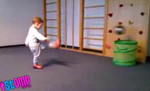 Two-year-old Maksim's football tricks will amaze you