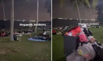 men sleeping in the open east coast park