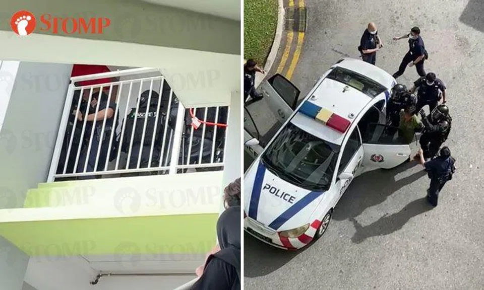 Police force entry into Woodlands flat and apprehend man who locked himself in