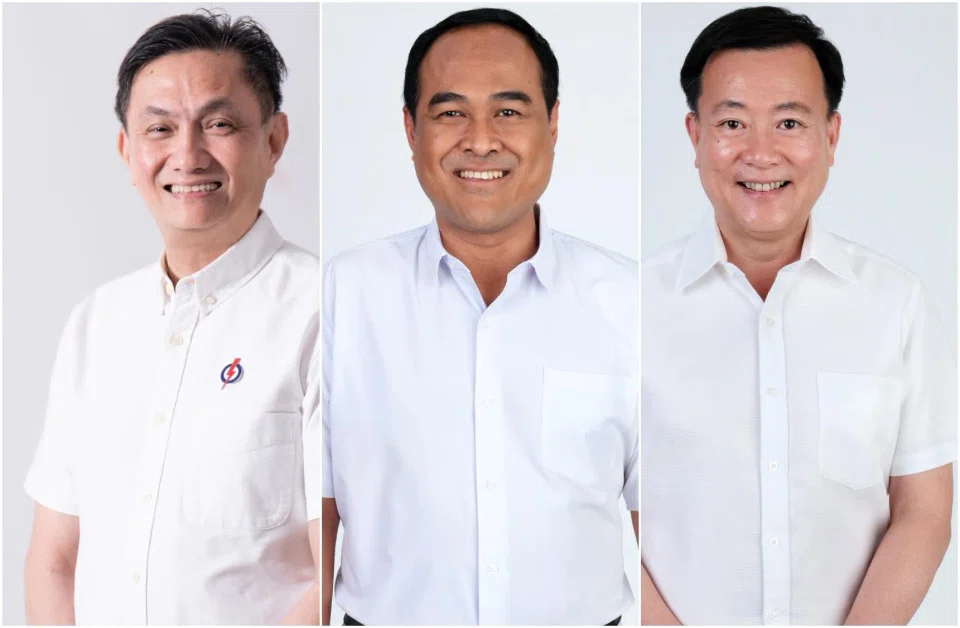 The PAP is expected to replace three of its five current Aljunied branch chairpersons: (From left) Mr Kenny Sim, Mr Shamsul Kamar and Mr Victor Lye.