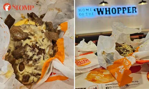 Diner irked by 'slimy and sticky' burger, but Burger King says it's naturally creamy and cheesy