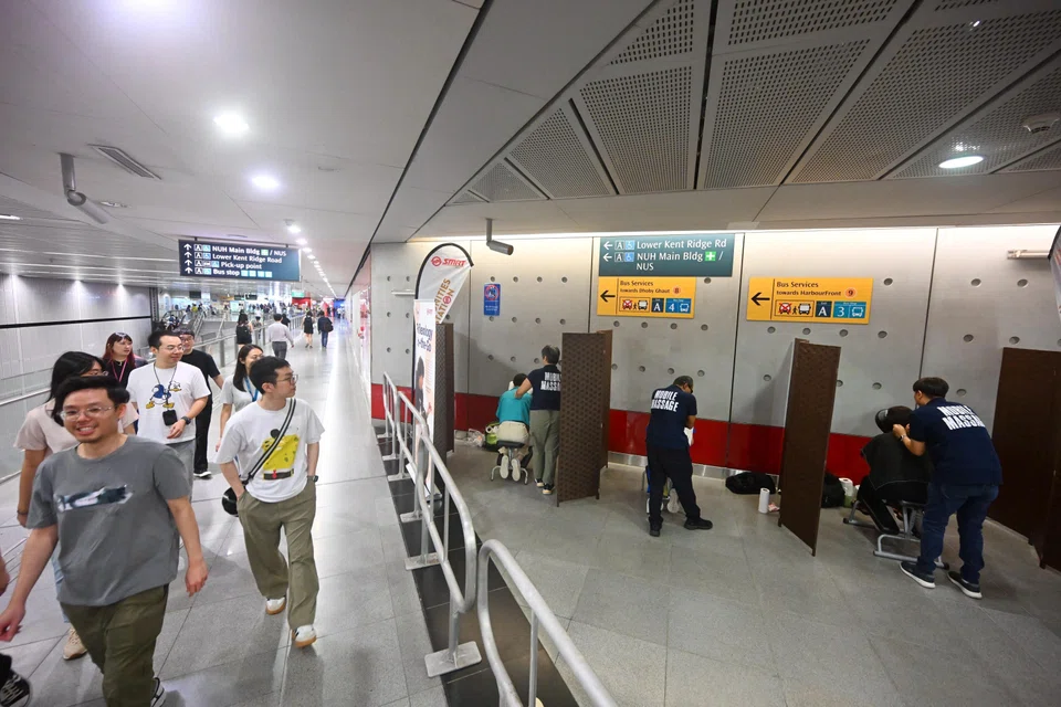 There will be 38 massage slots available for each session, and passengers have to sign up on a first-come, first-served basis.