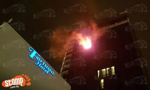 Fire breaks out at high-rise building in Farrer Park