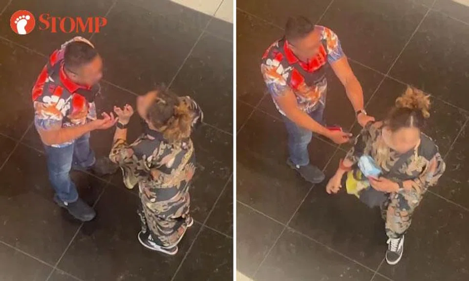 couple argue loudly at vivocity