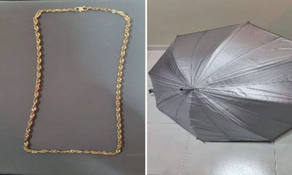 Man arrested after snatching gold chain from victim in Bedok: He tried to hide his face from CCTV cameras with umbrella