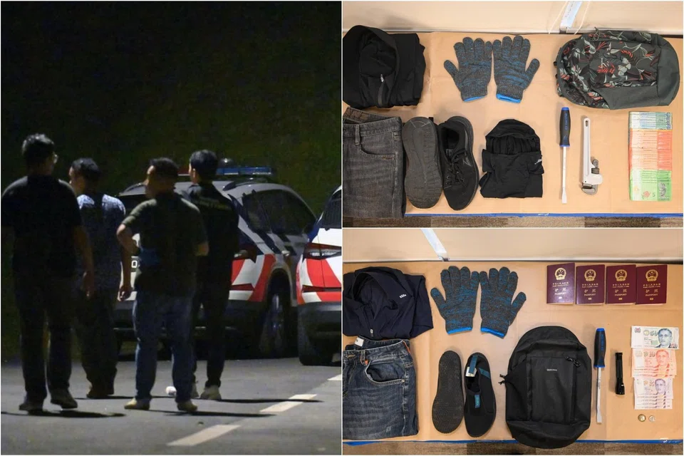 They were found to have housebreaking tools such as screwdrivers, spanners, clothing and cash that totalled more than $400.