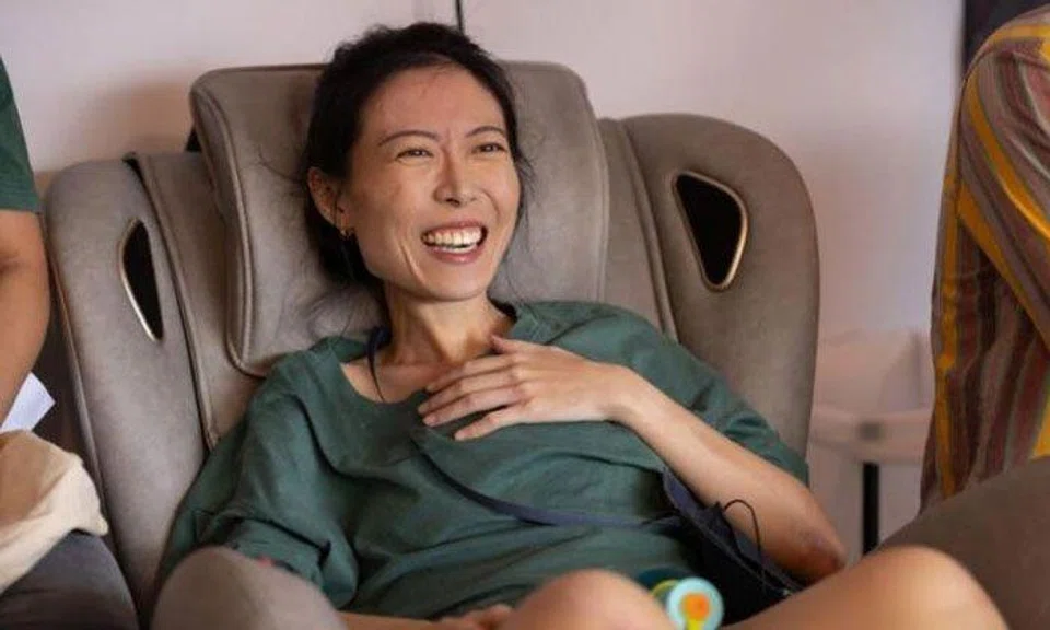 Ms Michelle Ng at her living funeral.PHOTO: HCA HOSPICE
