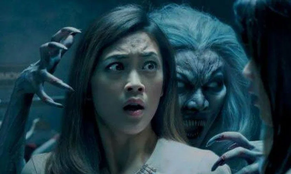 Miss Yeung Pui Man plays Malice (above, in costume) at Halloween Horror Nights.PHOTO: RESORTS WORLD SENTOSA