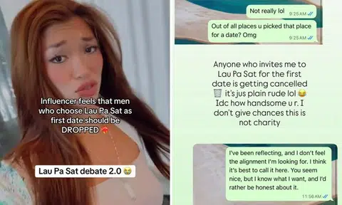 Influencer cancels first date as it's at Lau Pa Sat: 'I can smell a brokie from afar'