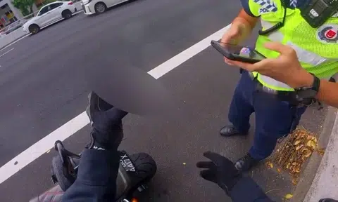 Rider panics after getting stopped by Traffic Police -- but it's not what he thinks