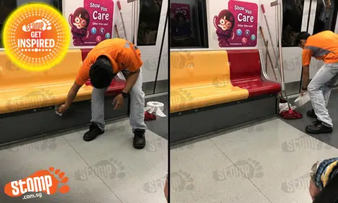 Well done to SBS staff for swift response after commuter vomits on train
