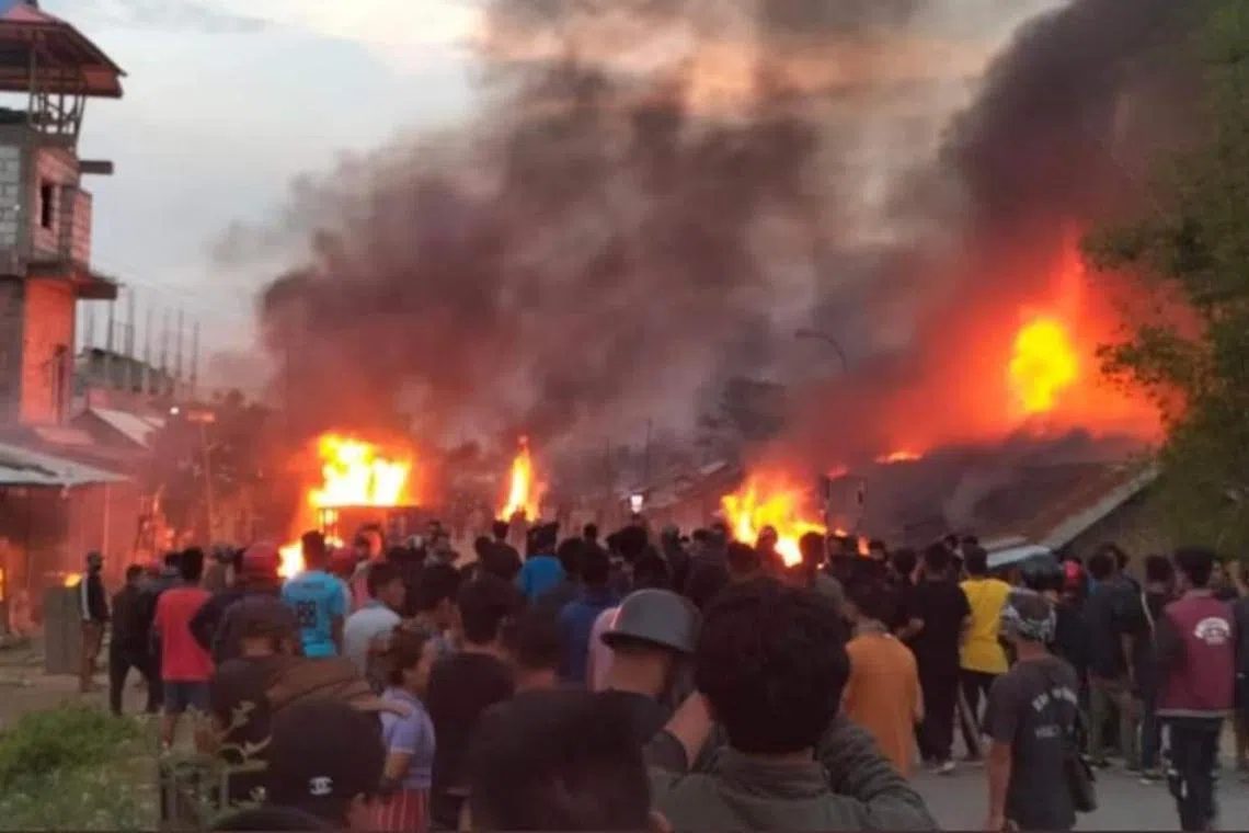 Violence initially broke out during a protest march on Tuesday by thousands of tribal people opposing a demand by a non-tribal group..