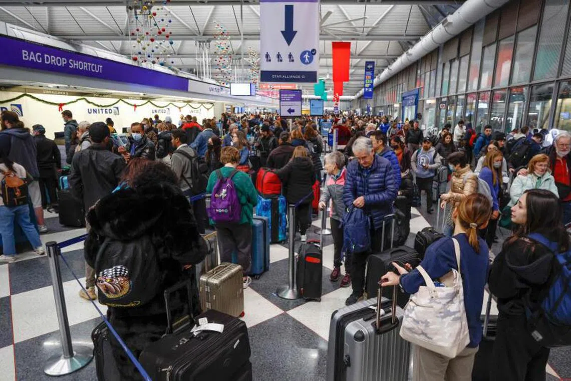 More than 3,000 US flights scheduled for Thursday and Friday have been cancelled.