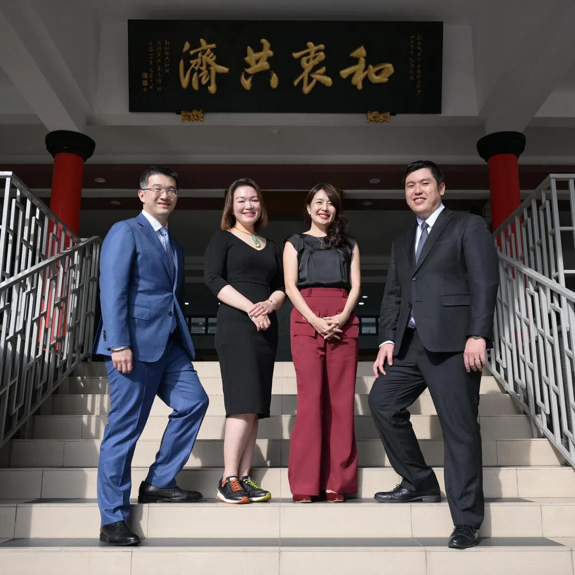 (From left) Alvin Soon, Jaclyn Toh, Melody Tan and Loh Tian Kai are among the first participants of the Chinese Community Leadership Programme.