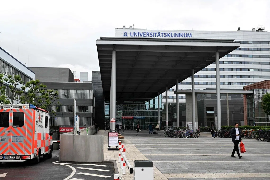 The patient is being treated in complete isolation in a unit at Frankfurt University Hospital.
