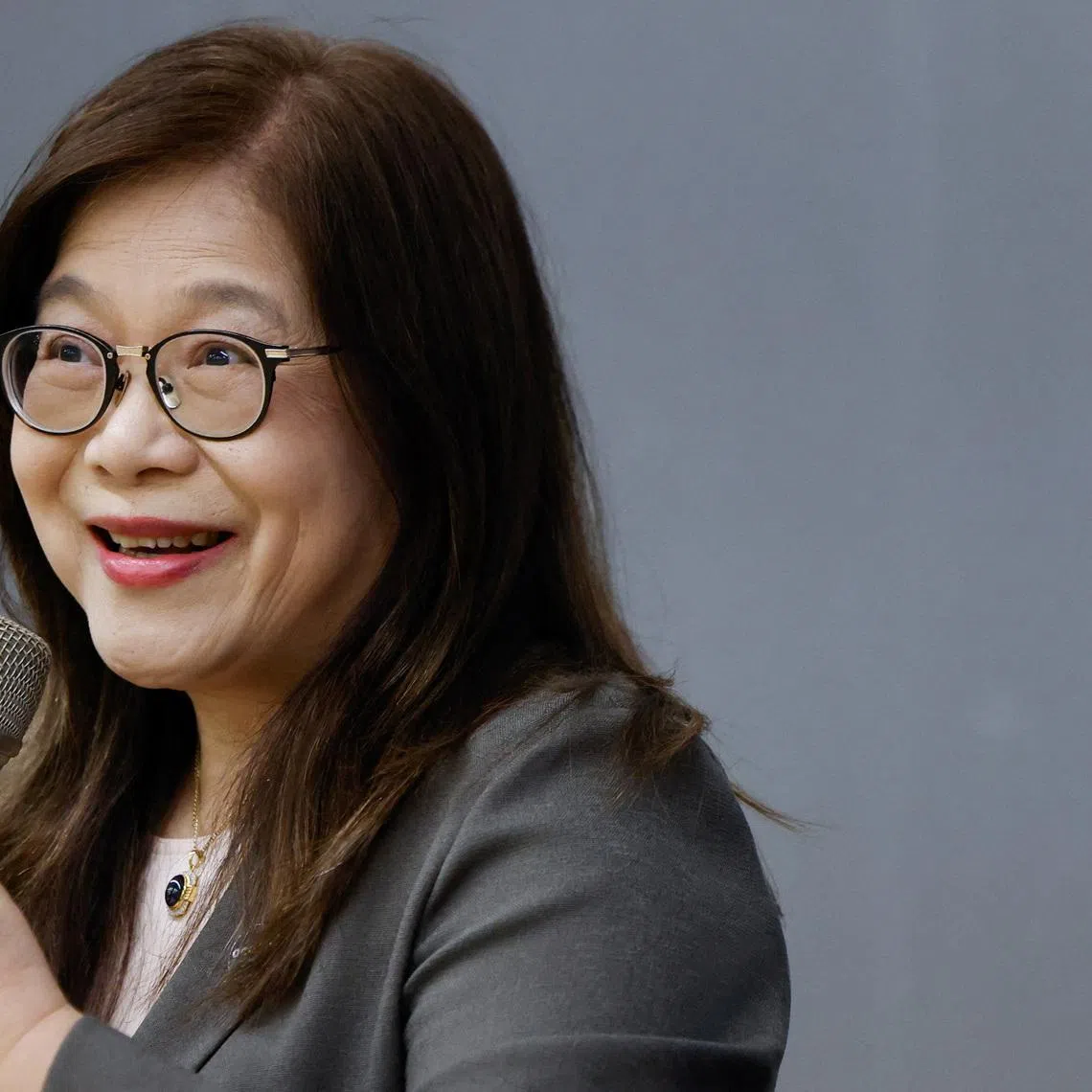 Kuan Bi-ling, minister of Taiwan's Ocean Affairs Council, which runs the Coast Guard Administration, speaks during a press conference in Taipei, Taiwan, April 2, 2026. REUTERS/Ann Wang