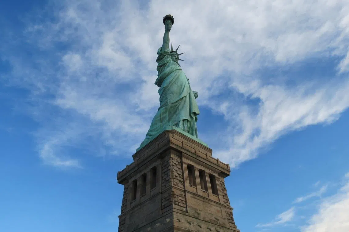 A French member of the European parliament said the United States under the Trump administration no longer embodied the spirit of the monument.