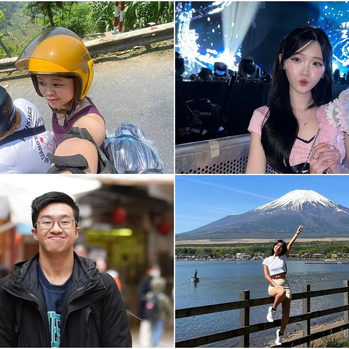 (Clockwise from left) Ms Jaedyn Choo, Ms Genevieve Sia, Ms Nadiah Motosir and Mr Isaac Lee Zhi Wen.